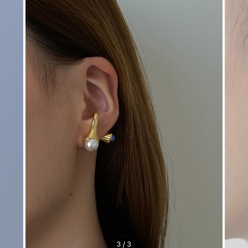 Commense Gold and Pearl Women Earrings